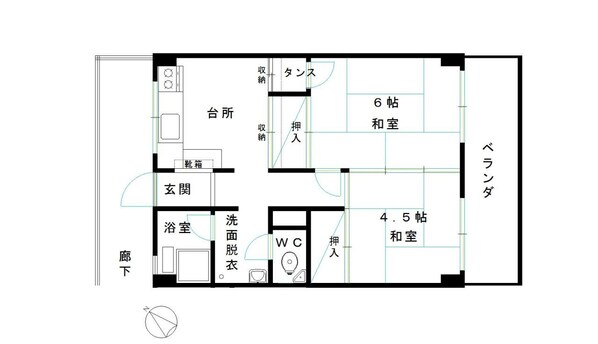 三佑マンションの物件間取画像